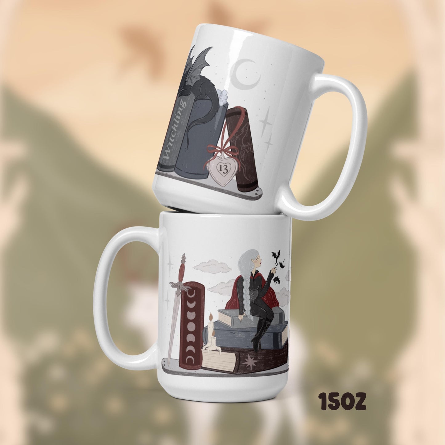 Manon Blackbeak SJM TOG Bookish Coffee Mug, Fantasy Reader Gifts, The Thirteen Abraxos, Bookworm