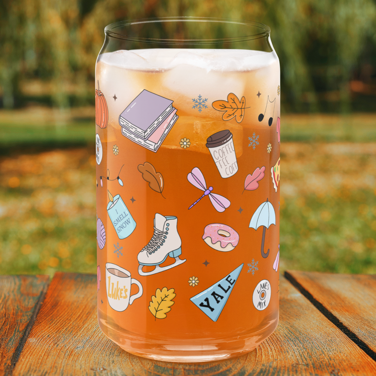 Stars Hollow Vibes Gilmore Iced Coffee Glass