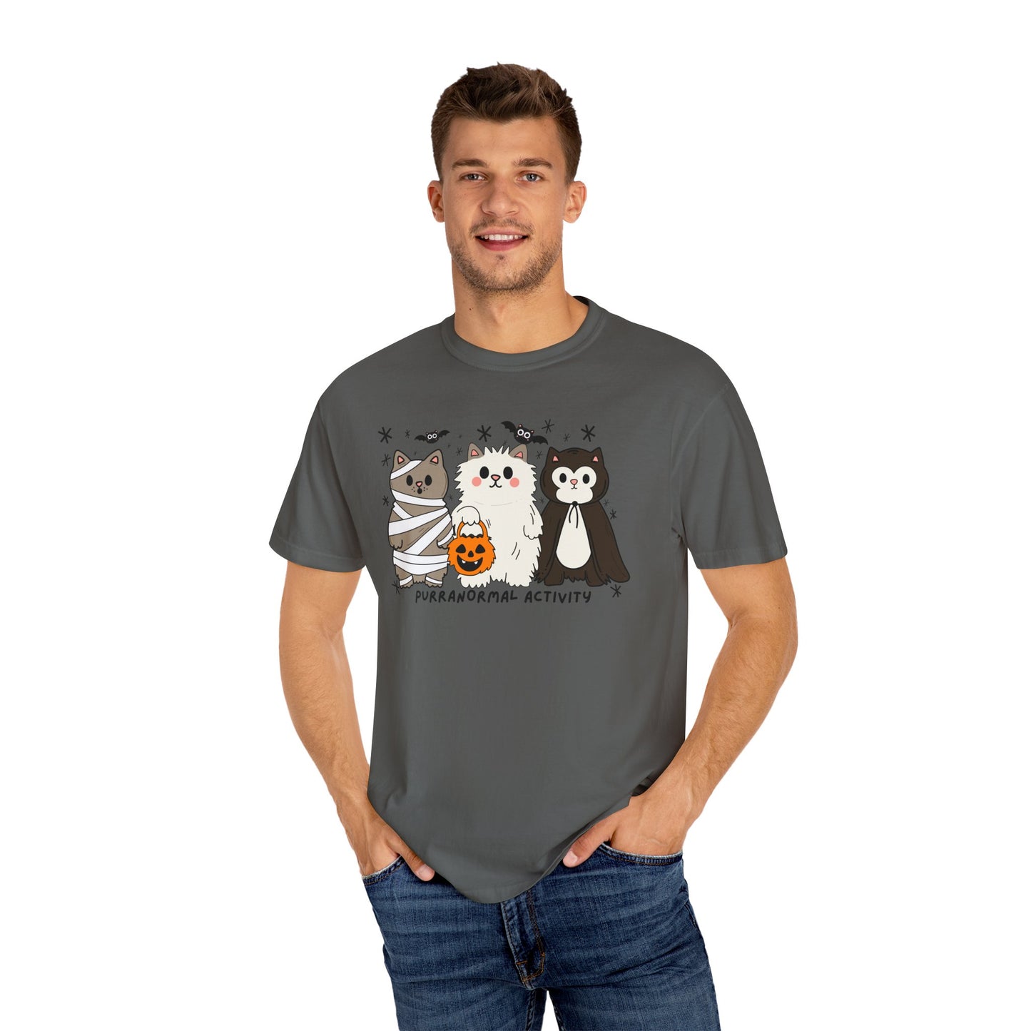Purranormal Cativity Spooky Cute Design - Halloween Cat Lover Shirt - Spooky Season Tshirt - Cat Mom Gifts - Cat Tshirt