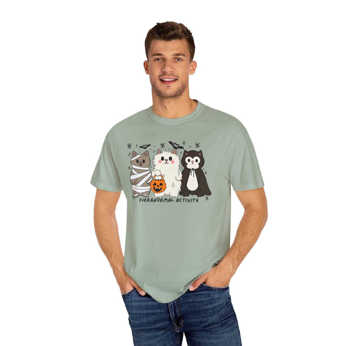 Purranormal Cativity Spooky Cute Design - Halloween Cat Lover Shirt - Spooky Season Tshirt - Cat Mom Gifts - Cat Tshirt