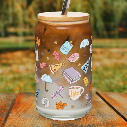 Stars Hollow Vibes Gilmore Iced Coffee Glass