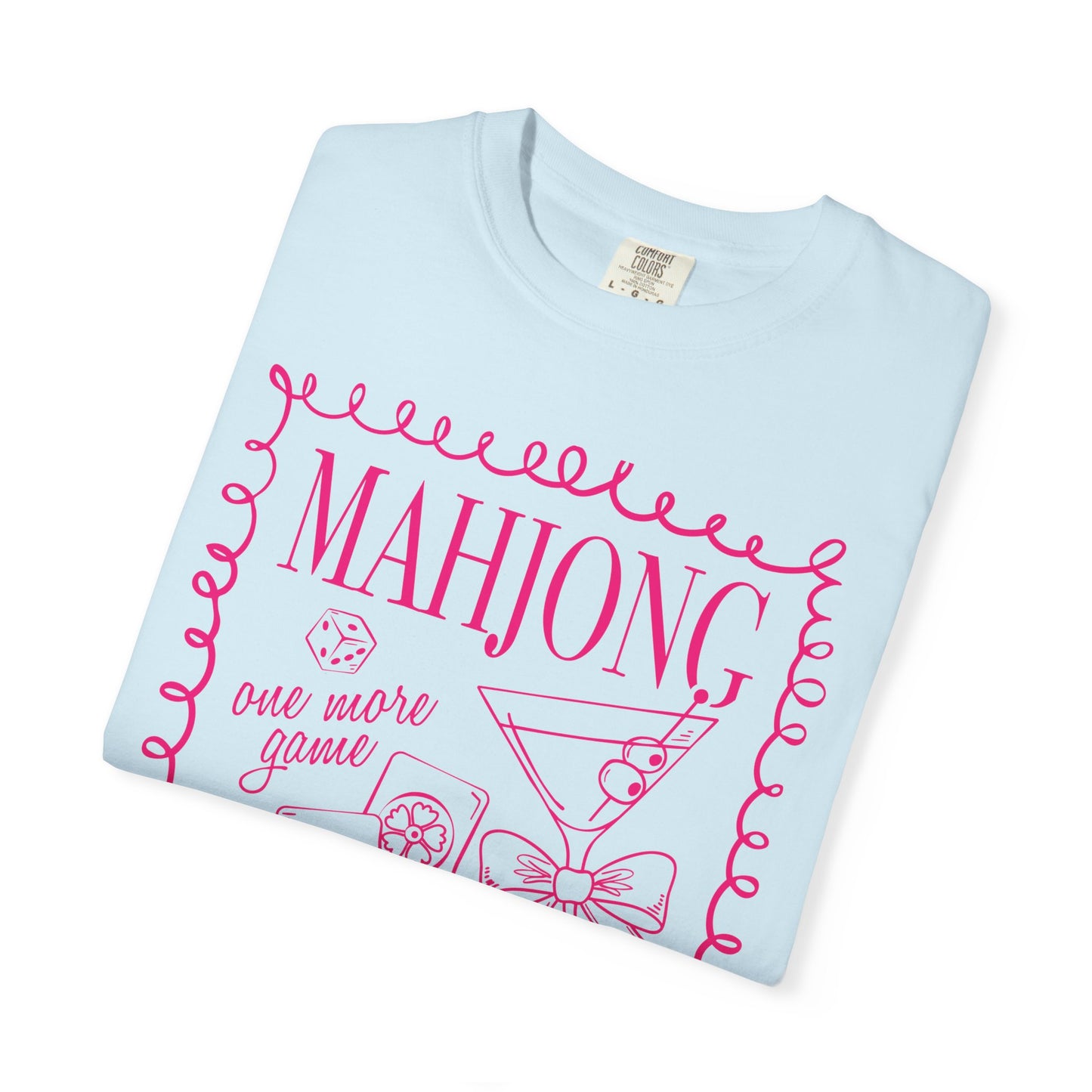 Mahjong Social Club T-shirt | Pink Mahjong Tiles Graphic