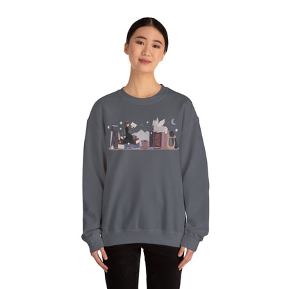 Nesta ACOTAR Bookshelf Gildan Crewneck Sweatshirt, SJM Fantasy Reader Merch, Velaris Night Court, Valkyrie, Bookish Gifts