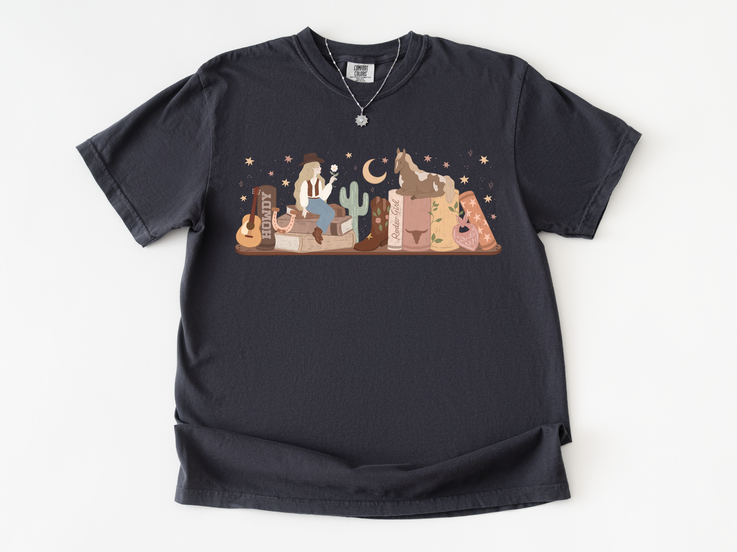 Cowboy Romance Bookshelf Tshirt (Blonde)