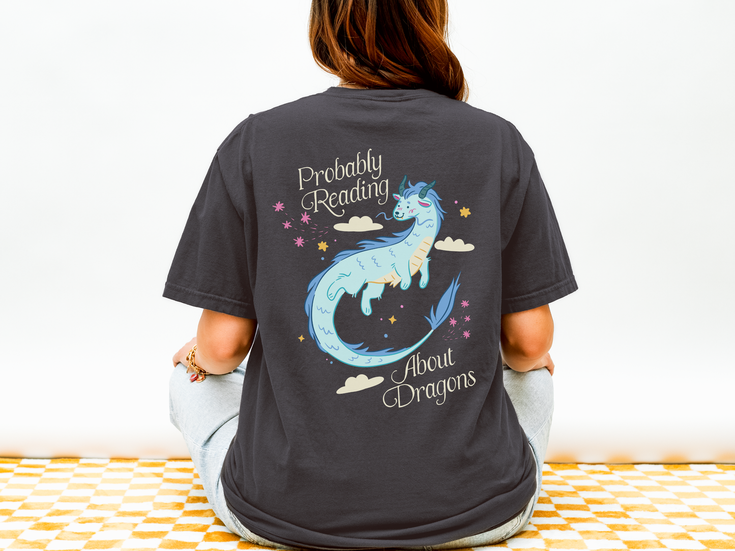 Probably Reading About Dragons Fantasy Lover Tshirt, Bookish Merch, Book lover Gifts, Booktok Romantasy Reads