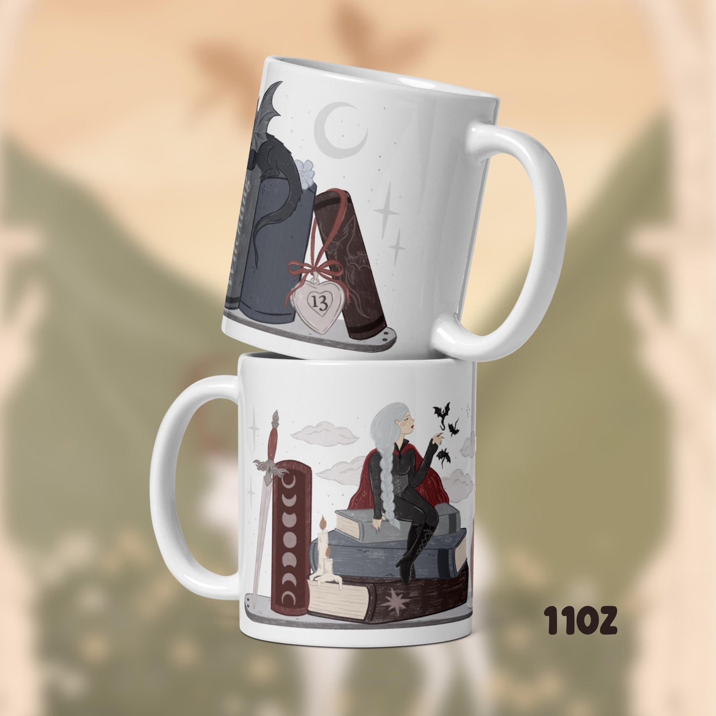 Manon Blackbeak SJM TOG Bookish Coffee Mug, Fantasy Reader Gifts, The Thirteen Abraxos, Bookworm