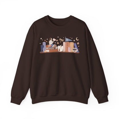 Rory Bookshelf Gildan Crewneck Sweatshirt, Small Town Cozy Crewneck, I am an Autumn
