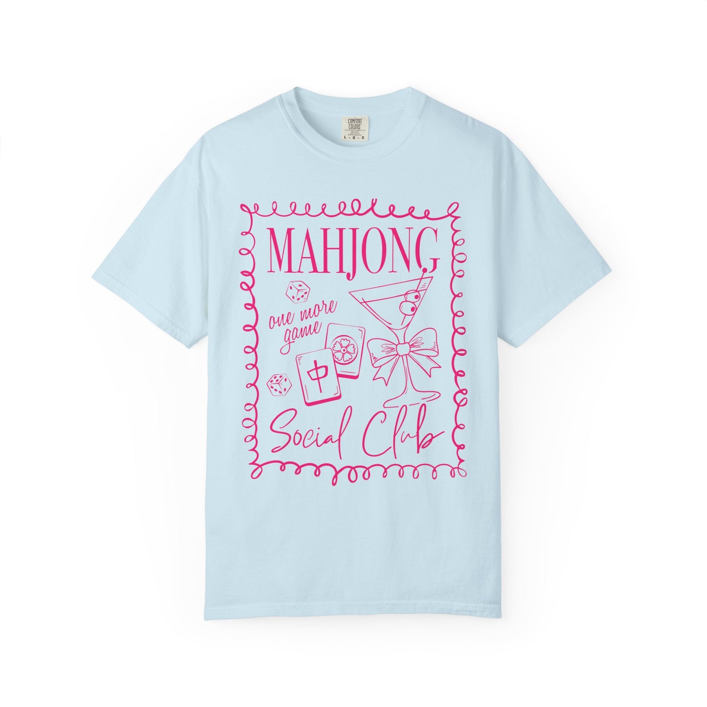 Mahjong Social Club T-shirt | Pink Mahjong Tiles Graphic