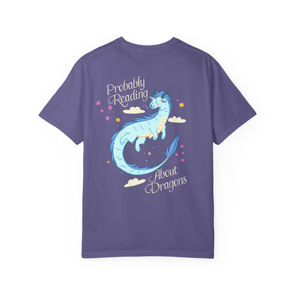 Probably Reading About Dragons Fantasy Lover Tshirt, Bookish Merch, Book lover Gifts, Booktok Romantasy Reads