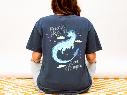 Probably Reading About Dragons Fantasy Lover Tshirt, Bookish Merch, Book lover Gifts, Booktok Romantasy Reads