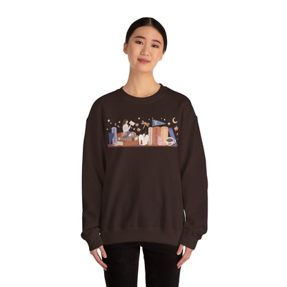 Rory Bookshelf Gildan Crewneck Sweatshirt, Small Town Cozy Crewneck, I am an Autumn