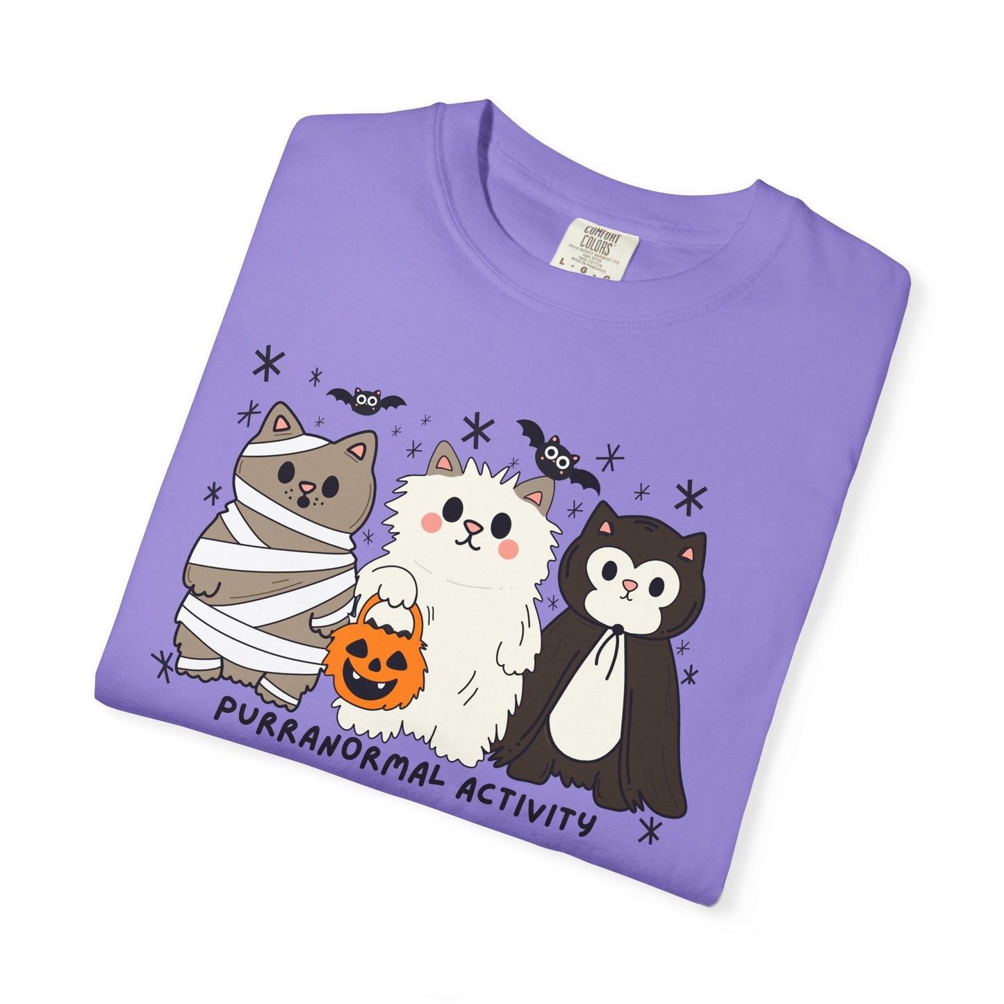 Purranormal Cativity Spooky Cute Design - Halloween Cat Lover Shirt - Spooky Season Tshirt - Cat Mom Gifts - Cat Tshirt