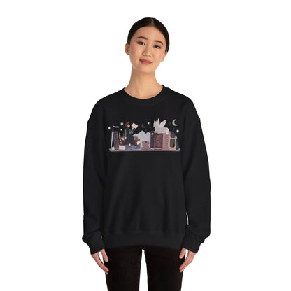 Nesta ACOTAR Bookshelf Gildan Crewneck Sweatshirt, SJM Fantasy Reader Merch, Velaris Night Court, Valkyrie, Bookish Gifts