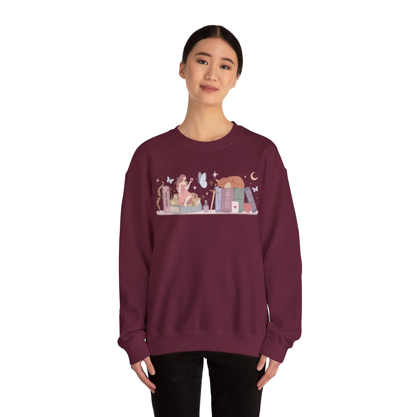 Little Fox Gildan Crewneck Sweatshirt, Evangeline Fox OUABH Merch, Stephanie Garber Officially Licensed, Fantasy Romance Book Reader Gift