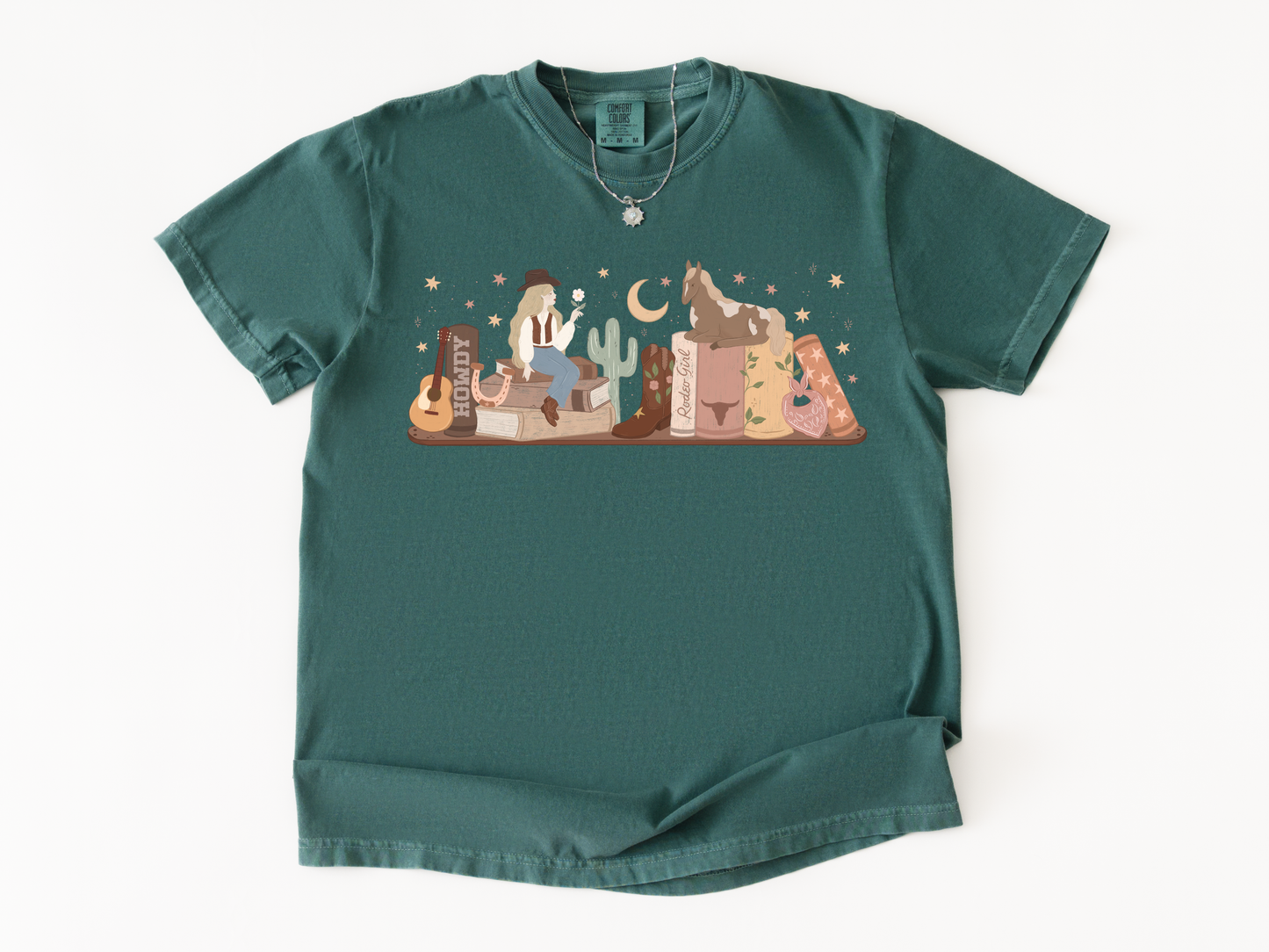 Cowboy Romance Bookshelf Tshirt (Blonde)