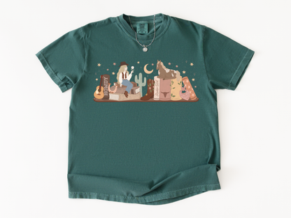 Cowboy Romance Bookshelf Tshirt (Blonde)