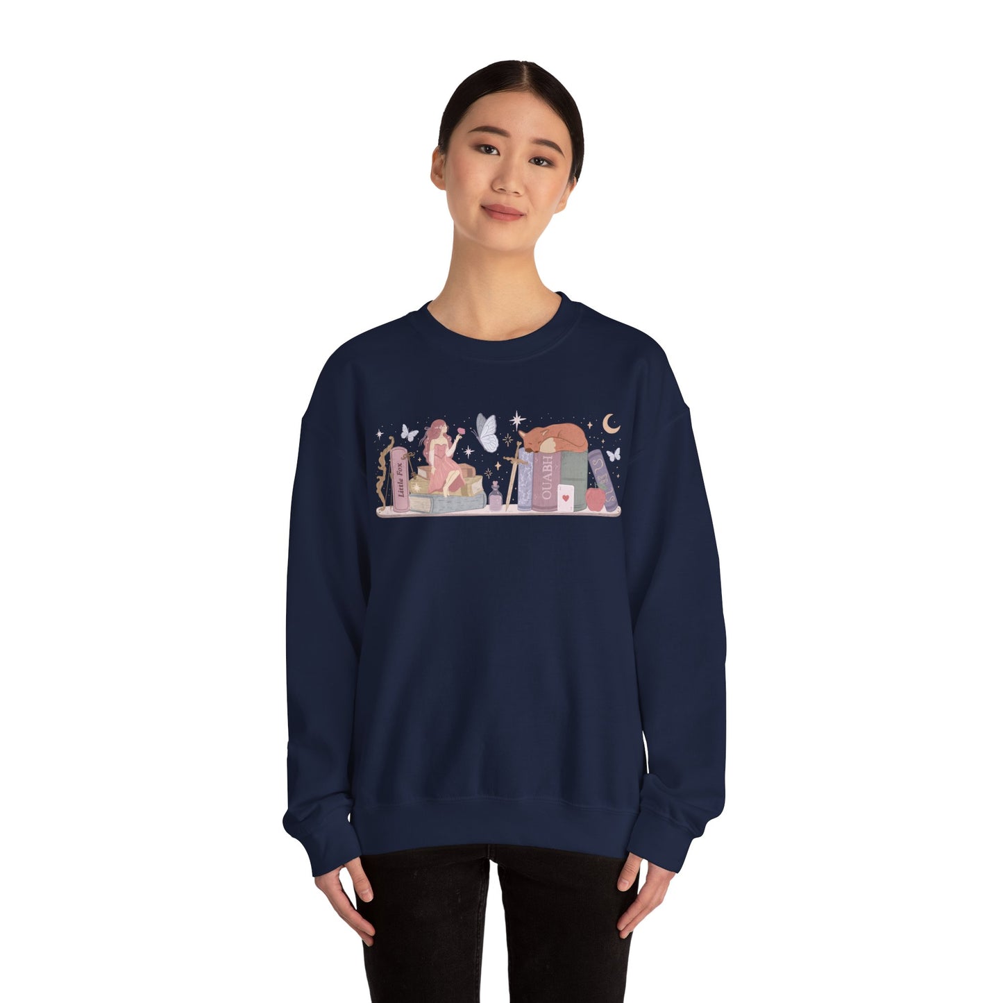 Little Fox Gildan Crewneck Sweatshirt, Evangeline Fox OUABH Merch, Stephanie Garber Officially Licensed, Fantasy Romance Book Reader Gift