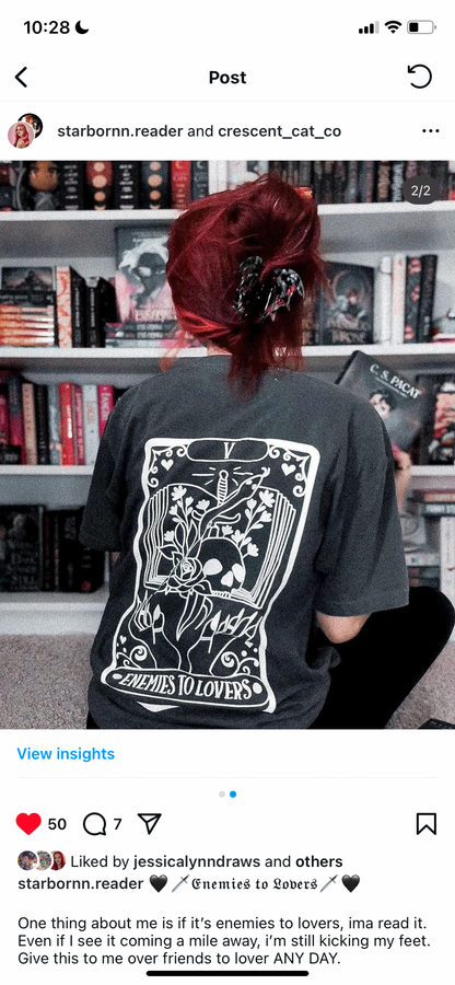 Enemies Make the Best Lover ( with Back Design) Bookish T-Shirt