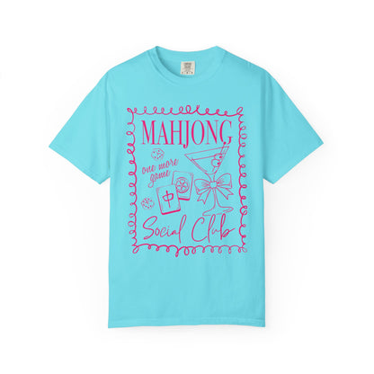 Mahjong Social Club T-shirt | Pink Mahjong Tiles Graphic