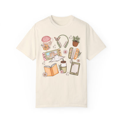 Cozy Bookish Gamer T-shirt