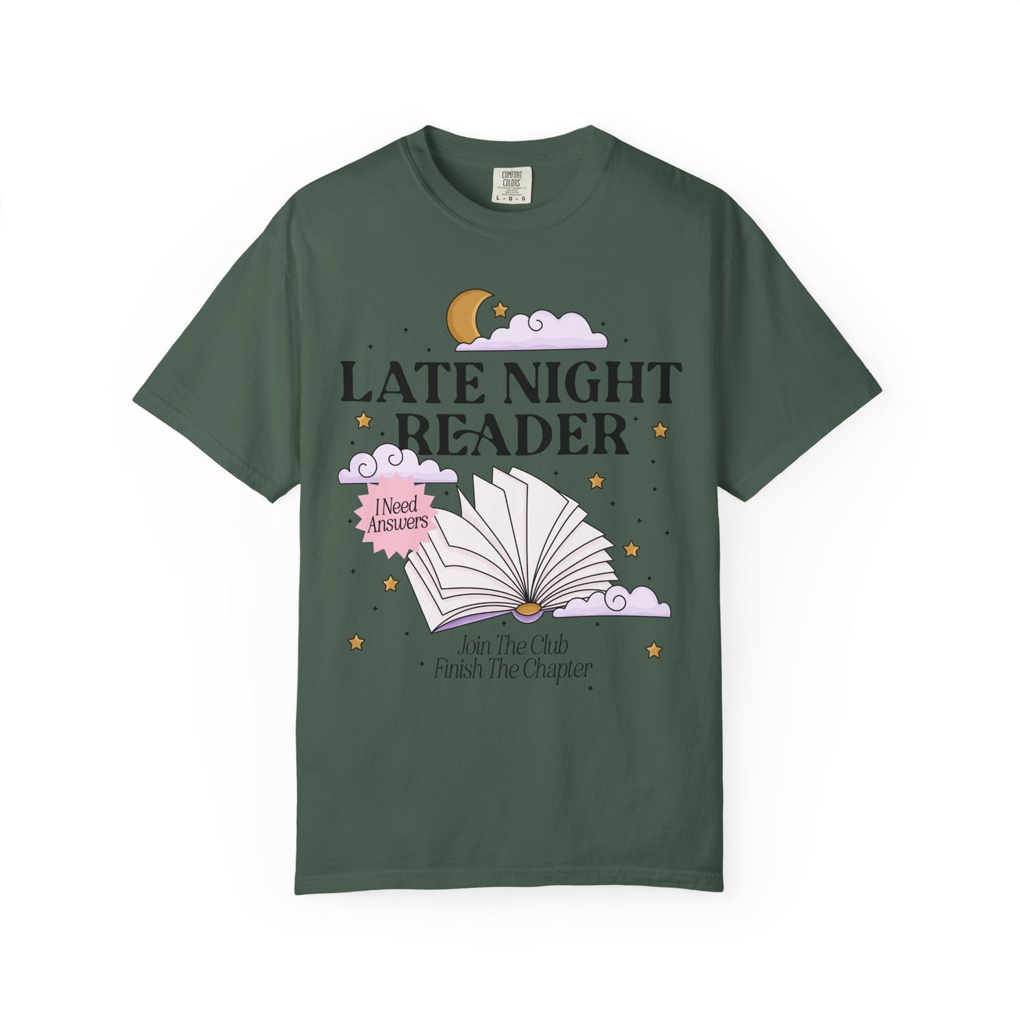 Late Night Reader Bookish Tshirt, One More Chapter