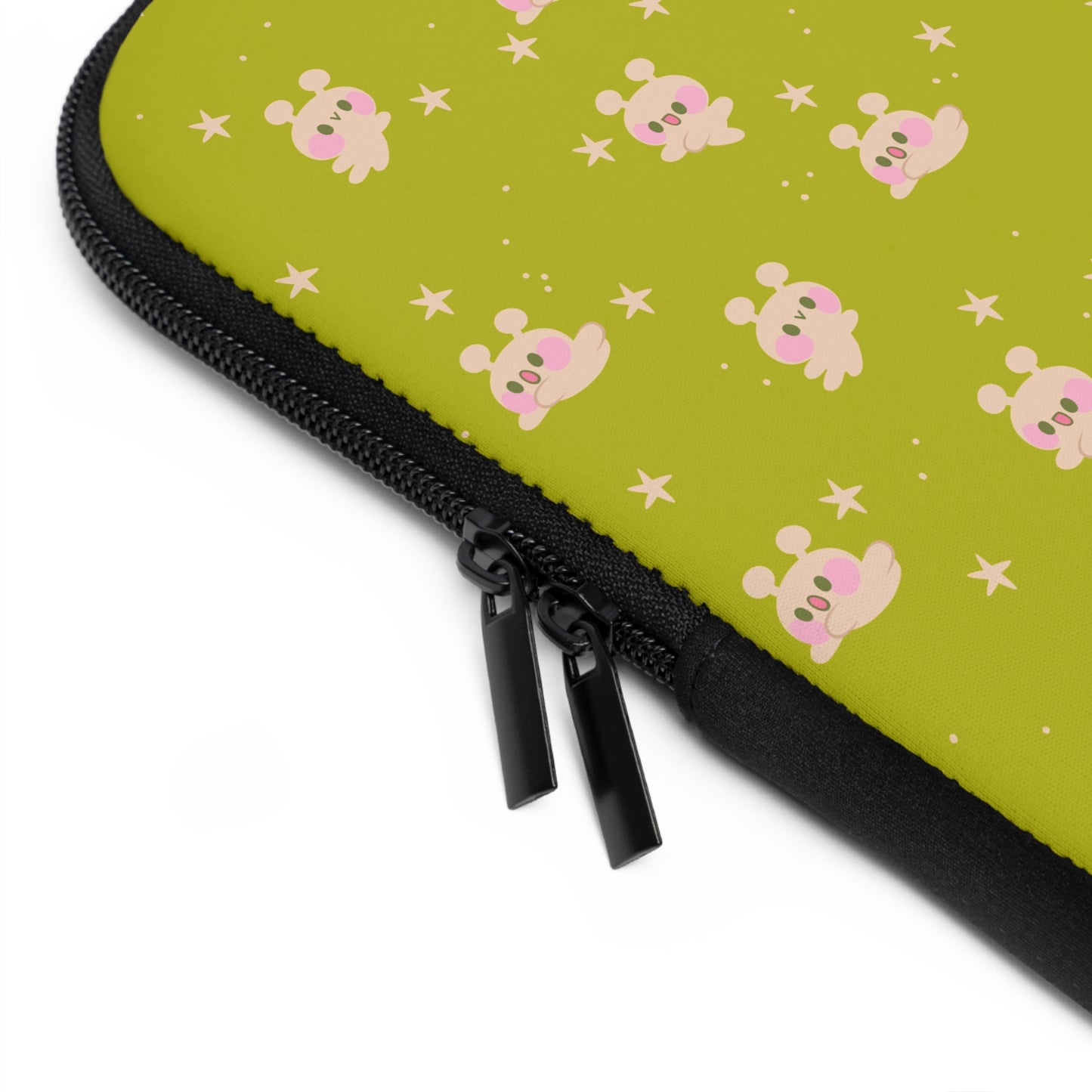 Kawaii Alien Bunny Laptop Sleeve | Quirky Retro Space Themed Celestial Green Laptop Case
