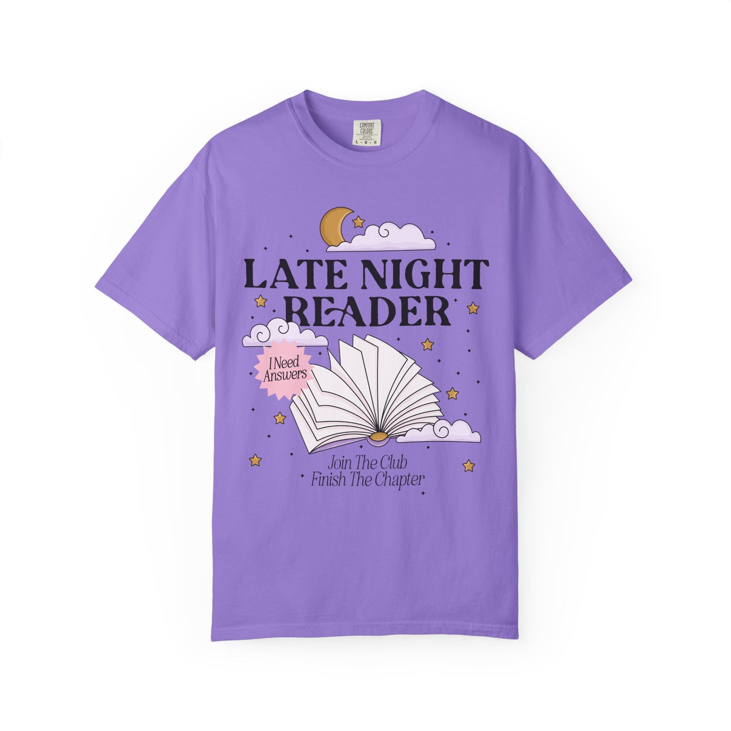 Late Night Reader Bookish Tshirt, One More Chapter