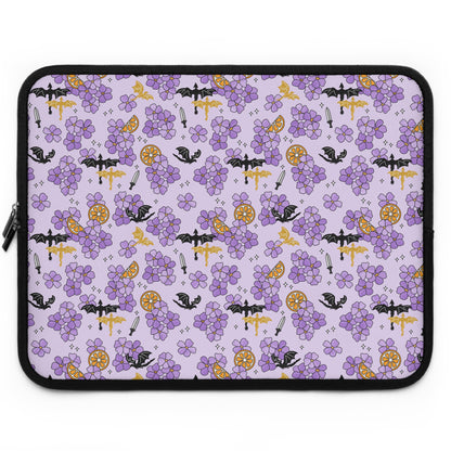 Violets and Dragons Laptop Sleeve, Fantasy Reader Gifts, Cute Laptop Case, MacBook Case, Ipad Case