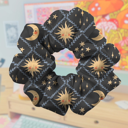 Celestial Skys Satin Scrunchie & Claw Clip