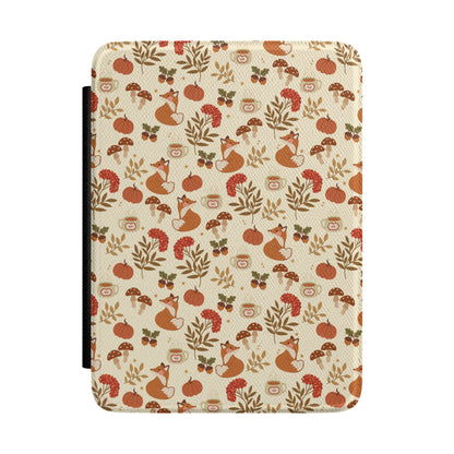 Kawaii Cute Fox and Mushroom Kindle Case, Cozy Autumn Paperwhite Case, Fall Lover, Bookish Gifts