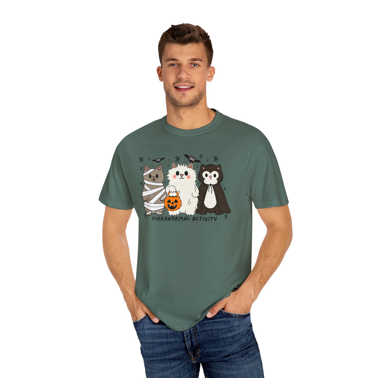 Purranormal Cativity Spooky Cute Design - Halloween Cat Lover Shirt - Spooky Season Tshirt - Cat Mom Gifts - Cat Tshirt