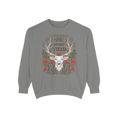 You Do Not Yield Kingdom Of Ash Comfort Colors Sweatshirt | Officially Licensed SJM TOG Merch