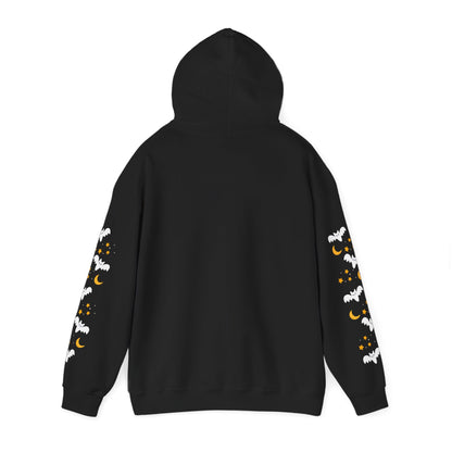 Its Freakin Bats I Love Halloween Spooky Cute Sweatshirt, Bat & Moon Sleeve Design