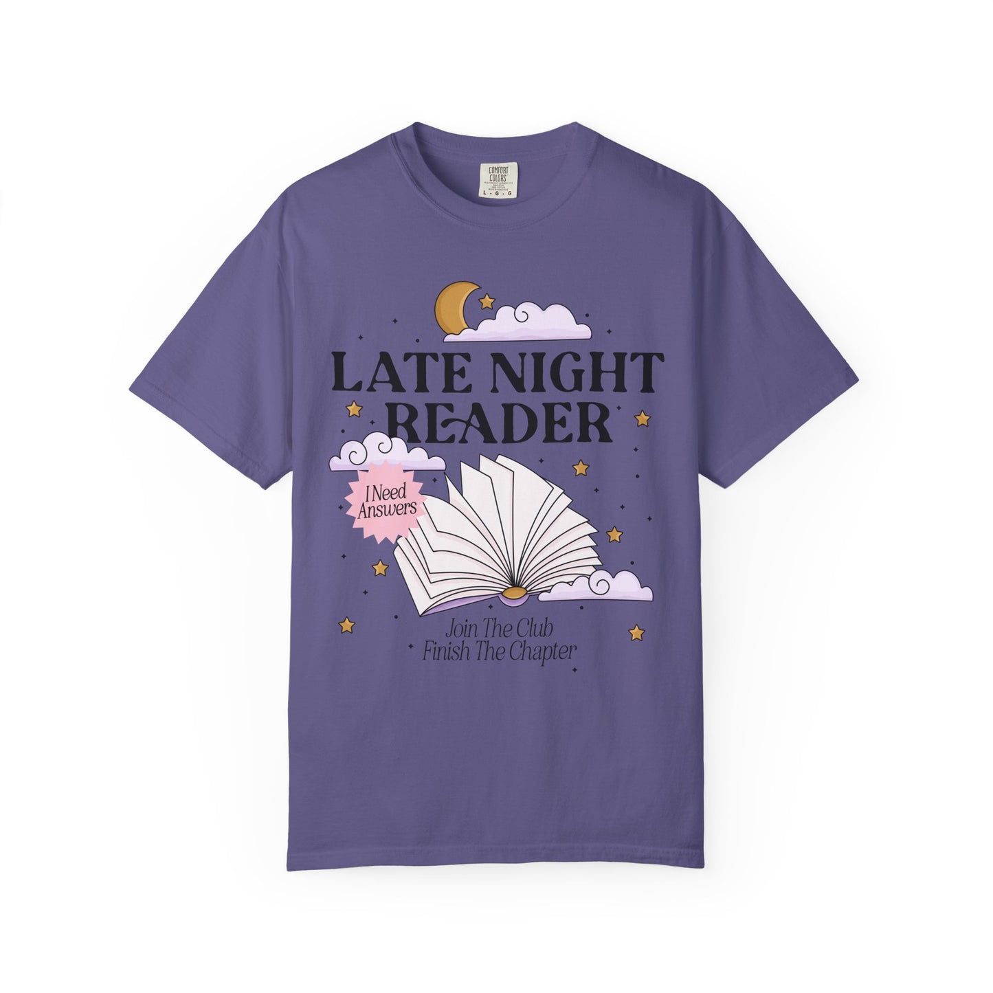Late Night Reader Bookish Tshirt, One More Chapter