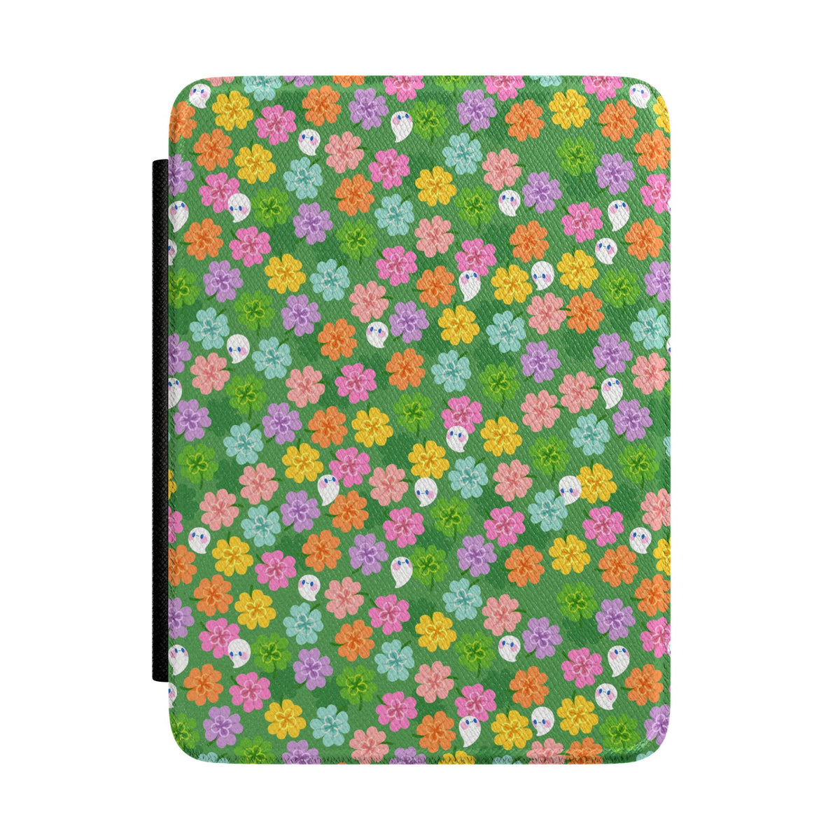 Ghosties in Clovers Kindle Paperwhite 12 Case, Book Accessories, Magnetic Closure Hand strap, Book Lover Gifts, Spooky Cute Kawaii Ghost