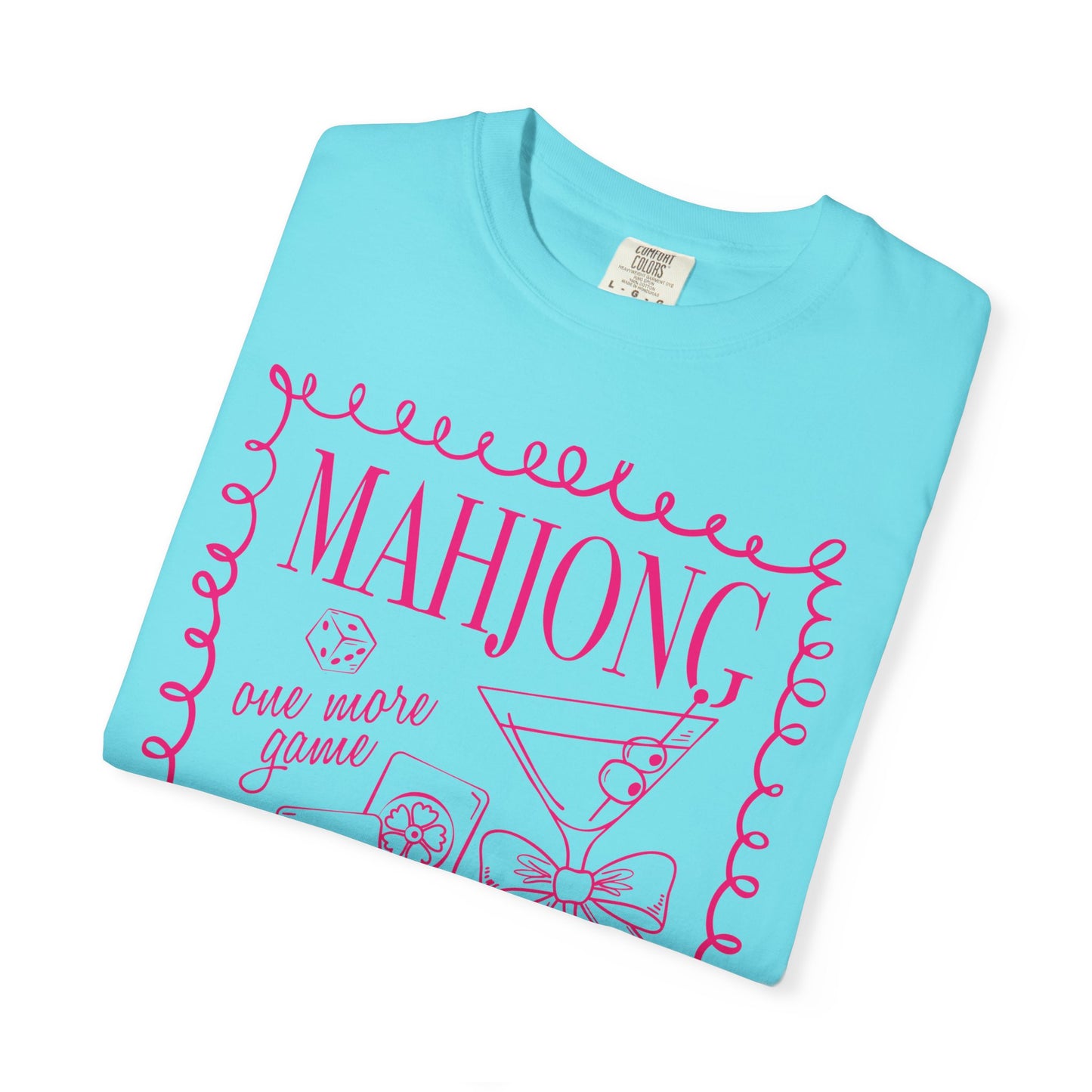 Mahjong Social Club T-shirt | Pink Mahjong Tiles Graphic
