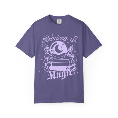 Reading is Magic Whimsical Reader T-shirt, Fantasy Reader Merch, Cottagecore Fairycore Witchy Aesthetic, Bookish Tshirt