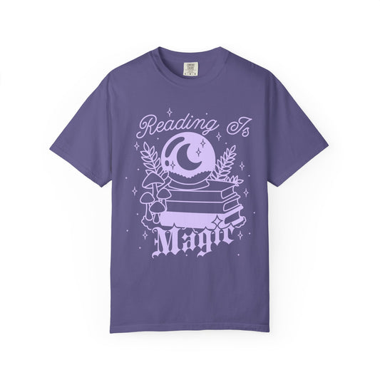 Reading is Magic Whimsical Reader T-shirt, Fantasy Reader Merch, Cottagecore Fairycore Witchy Aesthetic, Bookish Tshirt