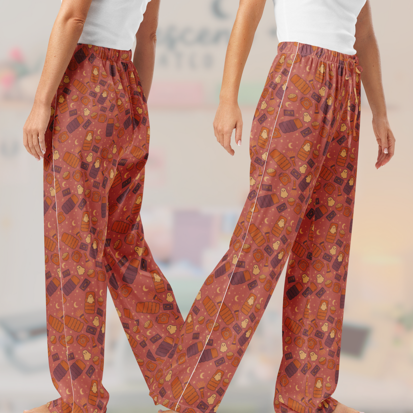 Spooky Cute Ghostie Sleepover Women’s pajama pants