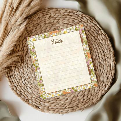 Vintage Cat Garden Notepad