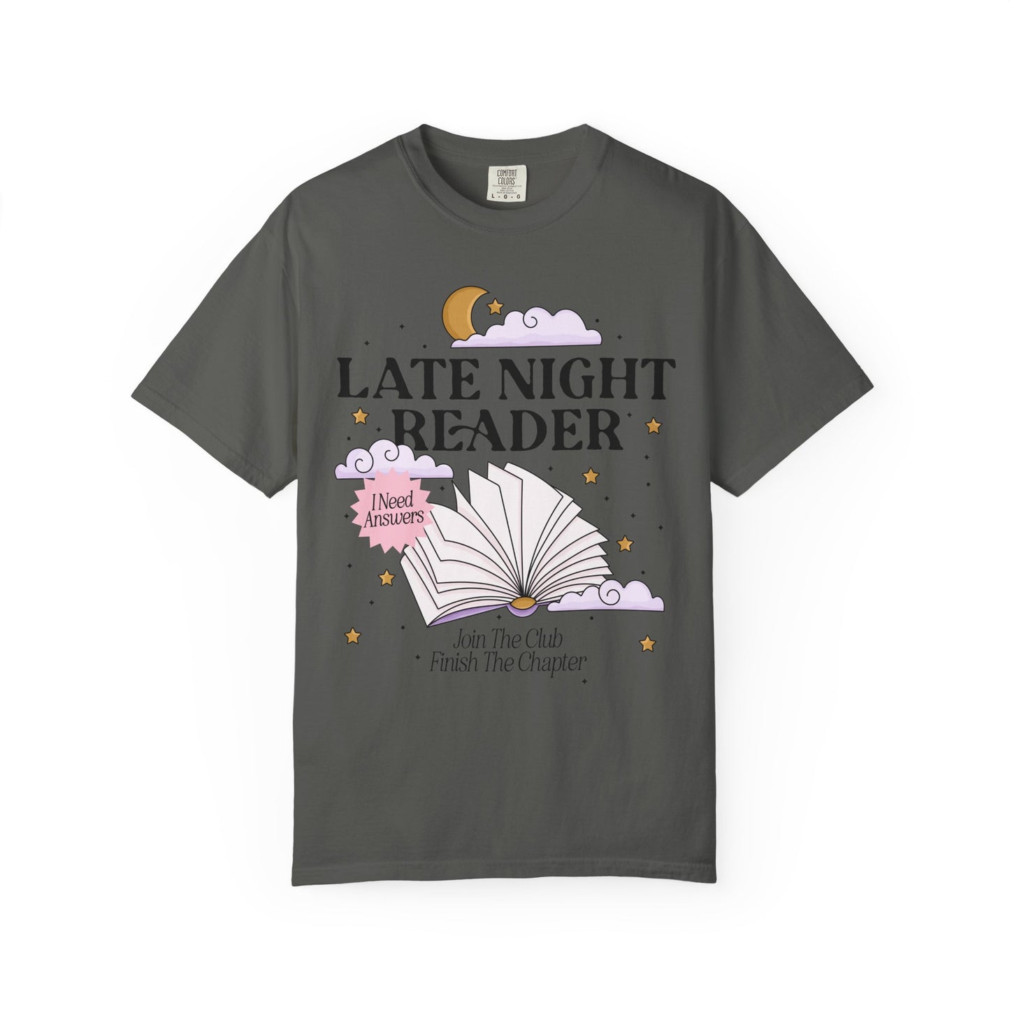 Late Night Reader Bookish Tshirt, One More Chapter