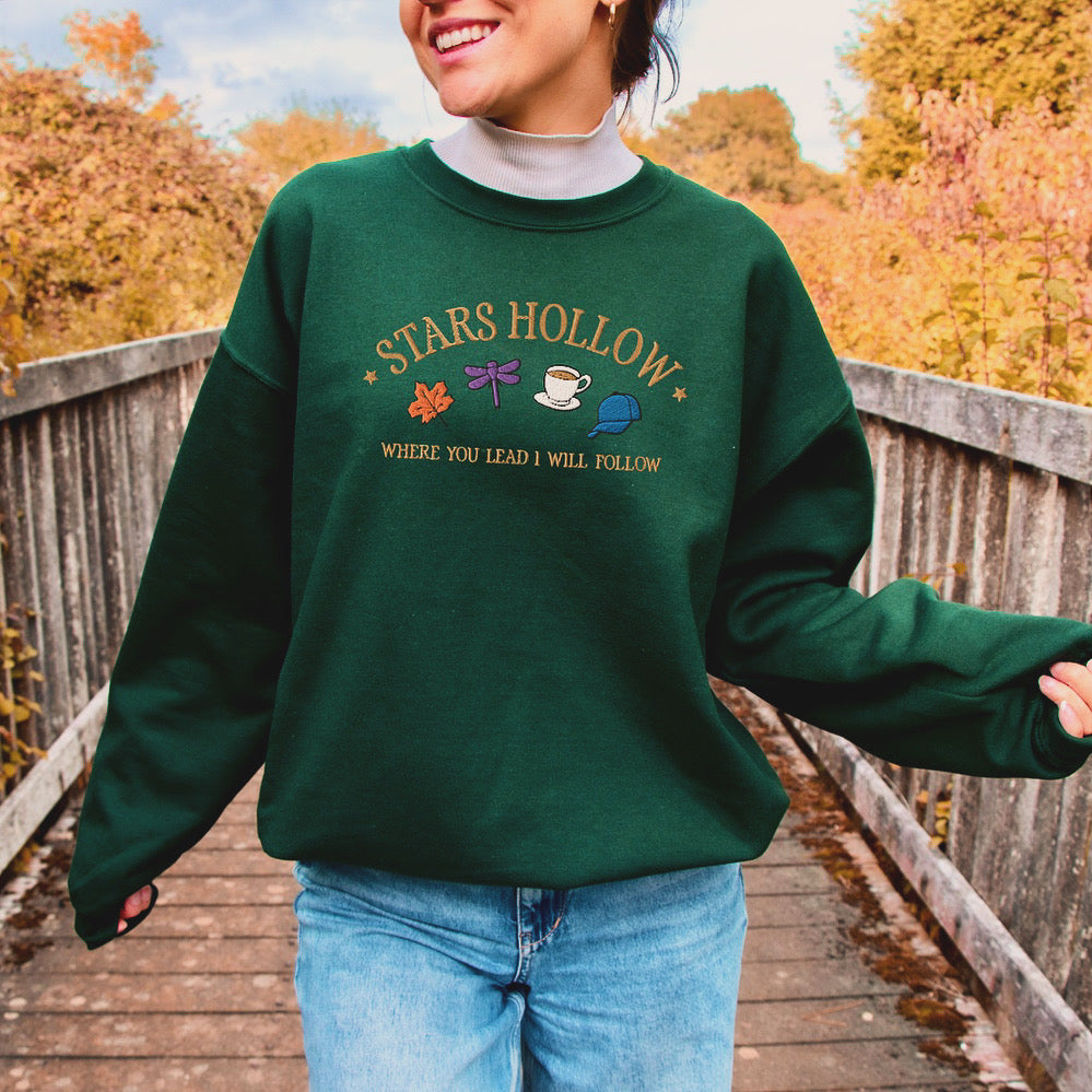 Stars Hollow Embroidered Crewneck