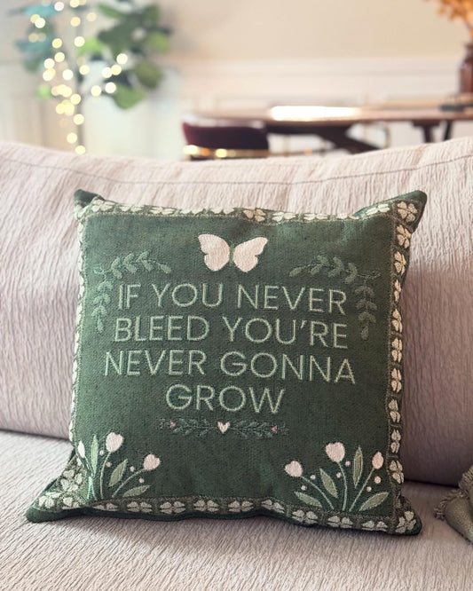 Folklore Garden Woven Pillow