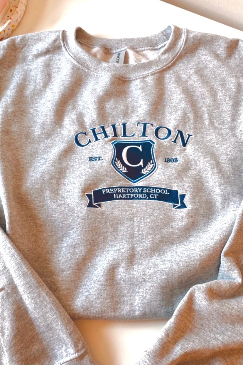 Chilton Preparatory School Stars Hollow Embroidered Sweatshirt