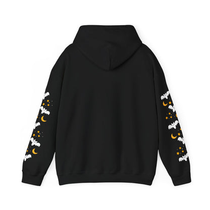 Its Freakin Bats I Love Halloween Spooky Cute Sweatshirt, Bat & Moon Sleeve Design