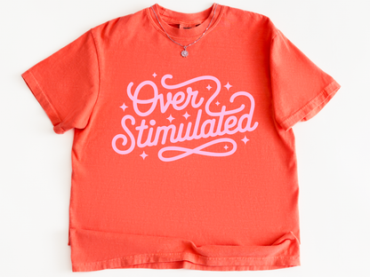 Overstimulated Tshirt, Mental Health Anxiety Awareness Shirt, Self Care, Anxious Girlies Shirt