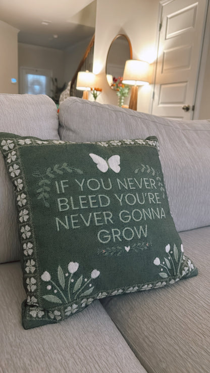 Folklore Garden Woven Pillow