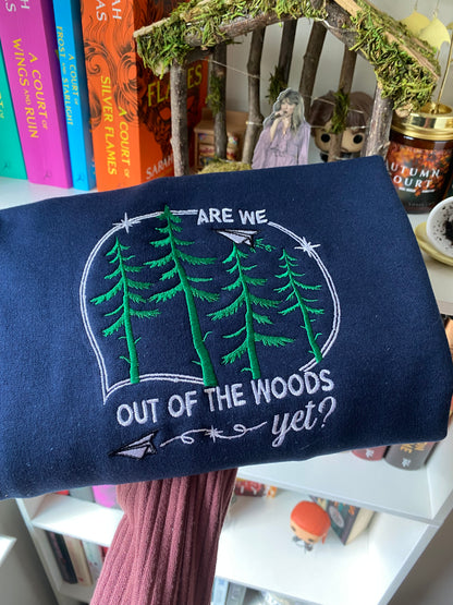 Are We Out of the Woods Yet? embroidered Crewneck Sweatshirt | Eras Merch