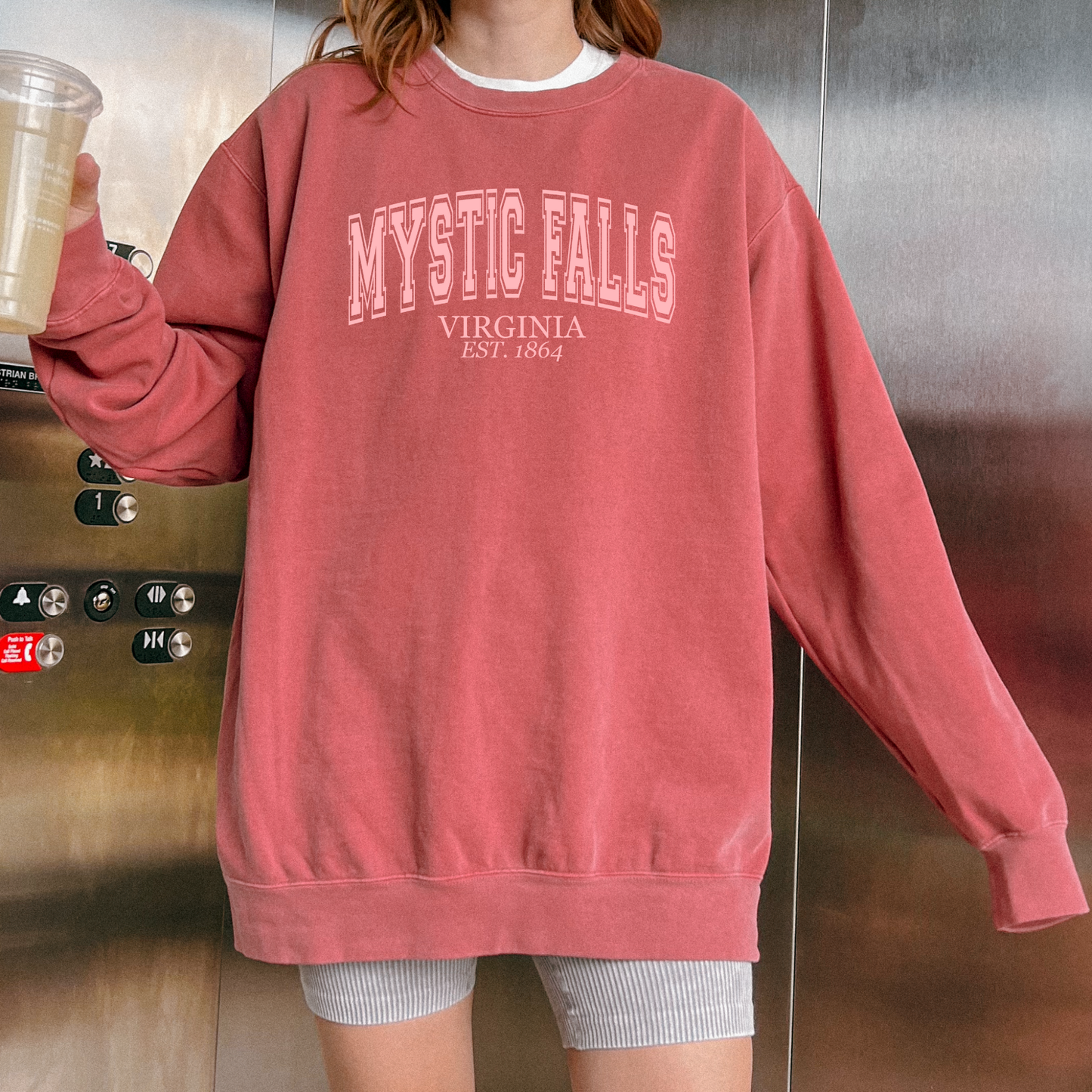 Mystic Falls TVD Crewneck Sweatshirt | Vampire Town Merch