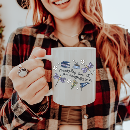 Mentally I'm at the Dragon Fly, Stars Hallow Fall Coffee Mug